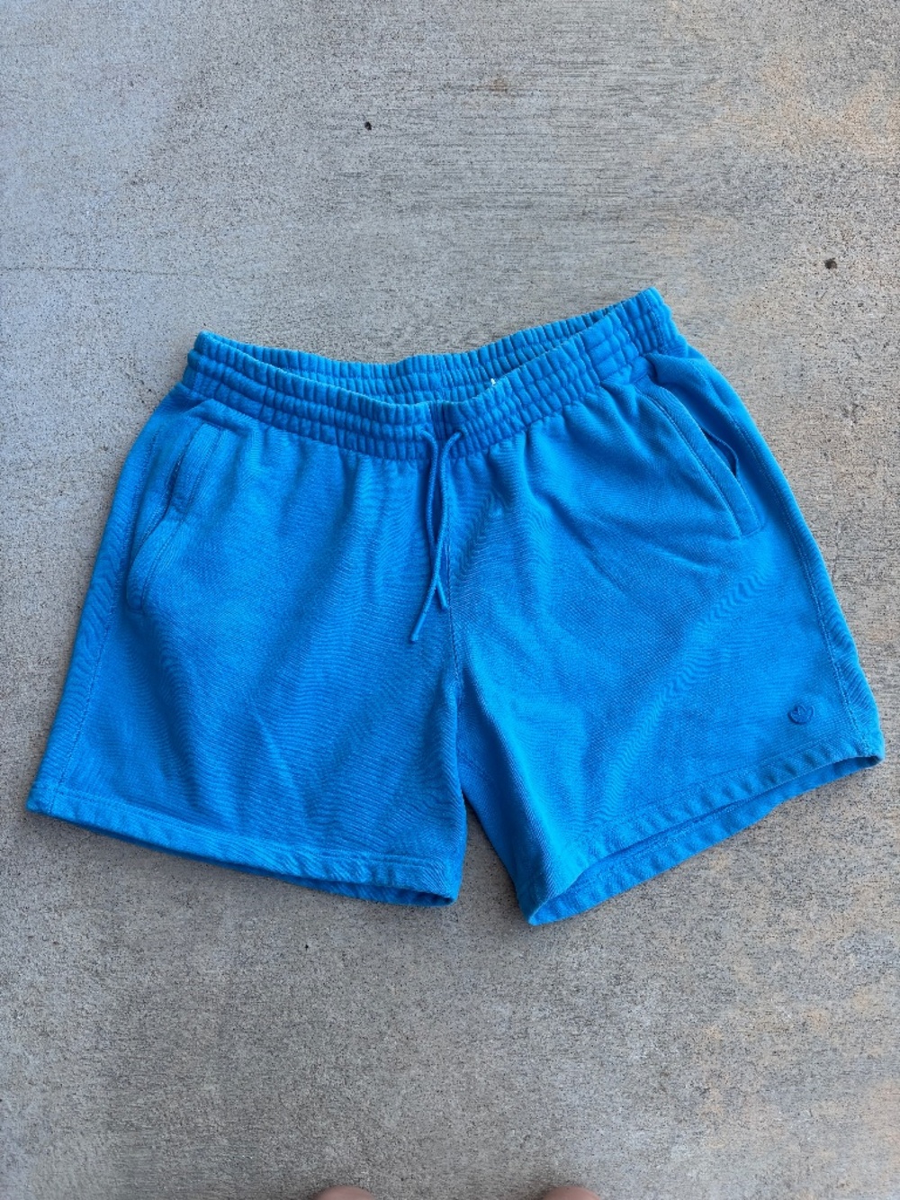 Blue Adidas Cotton Sweat Shorts